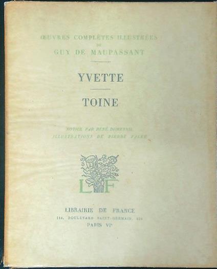 Oeuvres completes illustrees de Guy De Maupassant Tome V - Guy de Maupassant - copertina