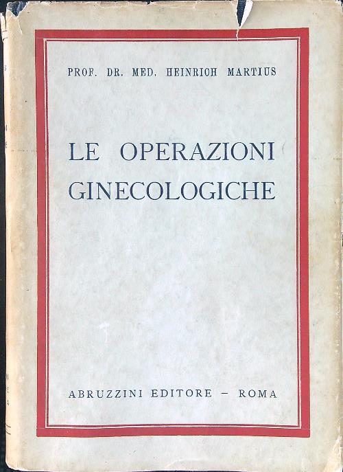 Le operazioni ginecologiche - copertina