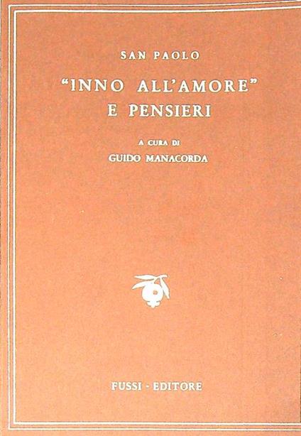 Inno all'amore e pensieri - Paolo (san) - copertina