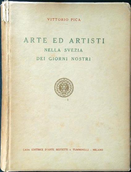 Arte ed artisti nella Svezia dei giorni nostri - Vittorio Pica - copertina
