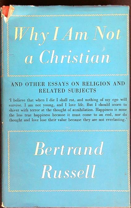 Why I Am Not a Christian - Bertrand Russell - copertina