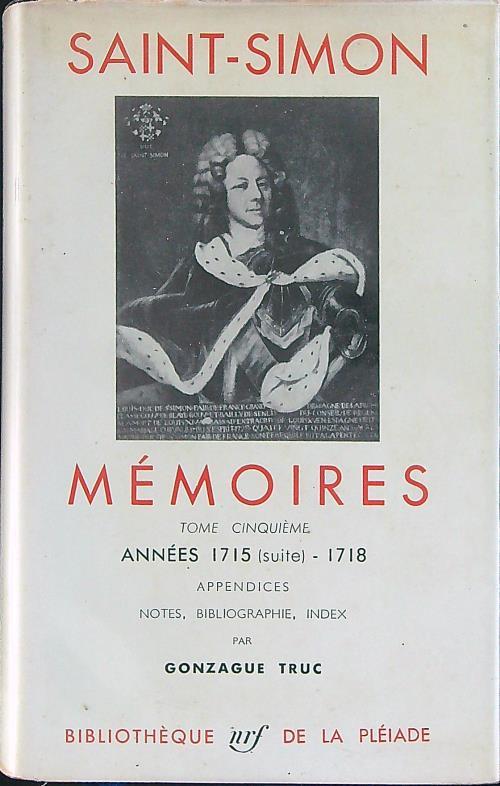 Memoires V Annees 1715 (suite) - 1718 - Claude-Henri de Saint-Simon - copertina
