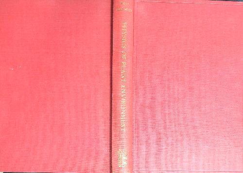 Physics of plant environment - copertina