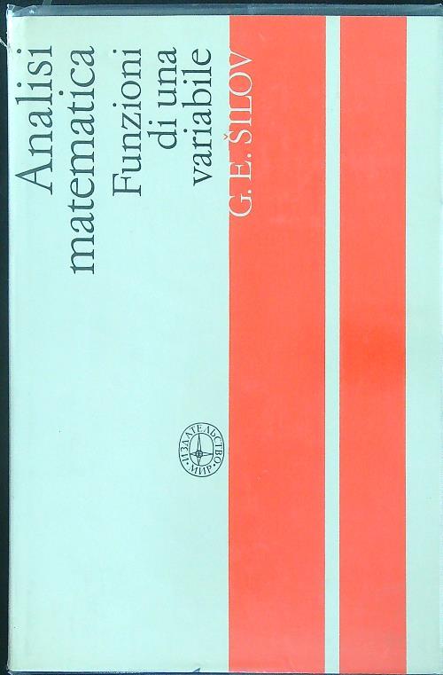 Analisi matematica 2 Funzioni di una variabile - copertina