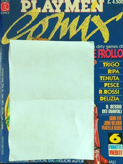 Playmen Comix Anno I N. 1 - Luglio 1994 - copertina