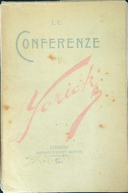 Le conferenze di Yorick - Yorick - copertina