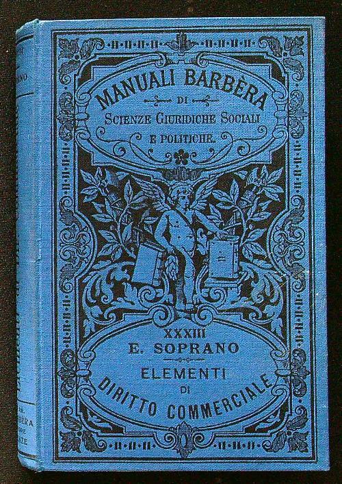 Elementi di diritto commerciale - Enrico Sorano - copertina