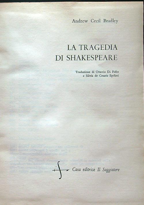 La tragedia di Shakespeare - copertina