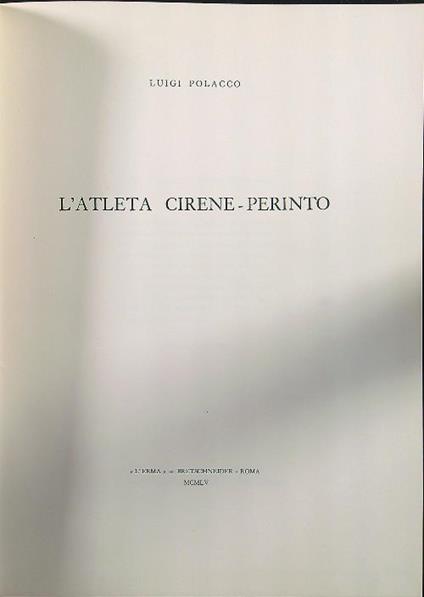L' atleta Cirene-Perinto - Luigi Polacco - copertina