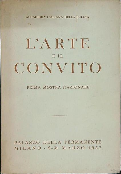 L' arte e il convito - copertina