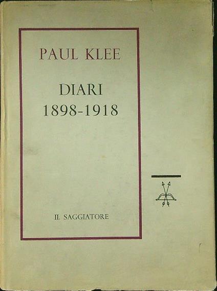 Diari 1898 - 1918 - Paul Klee - copertina
