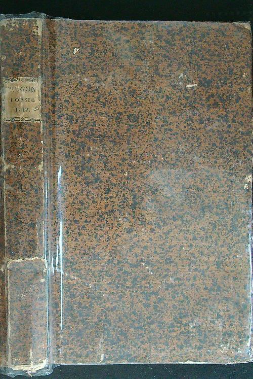 Poesie Tomo IV - Carlo Innocenzo Frugoni - copertina