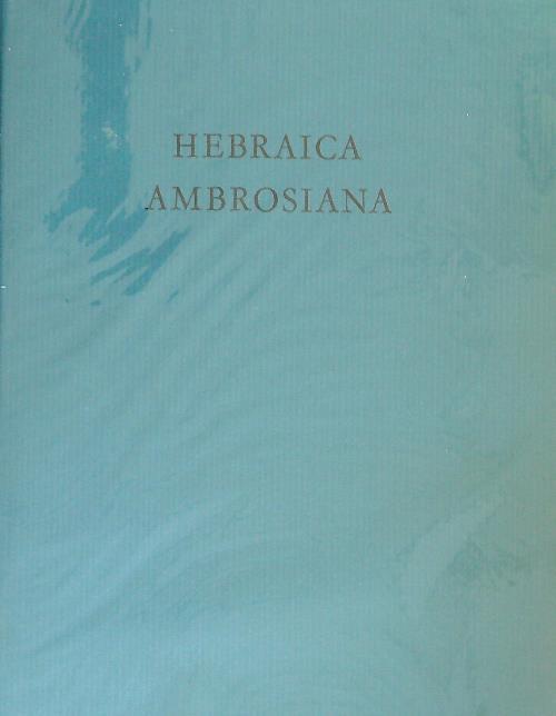 Hebraica Ambrosiana - Aldo Luzzato - copertina