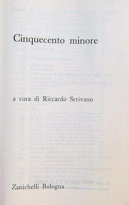 Cinquecento minore - Riccardo Scrivano - copertina