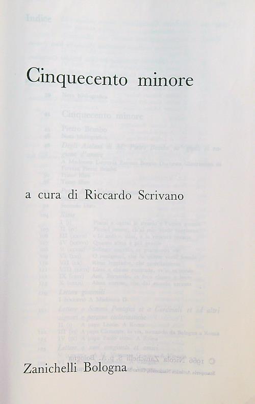 Cinquecento minore - Riccardo Scrivano - copertina
