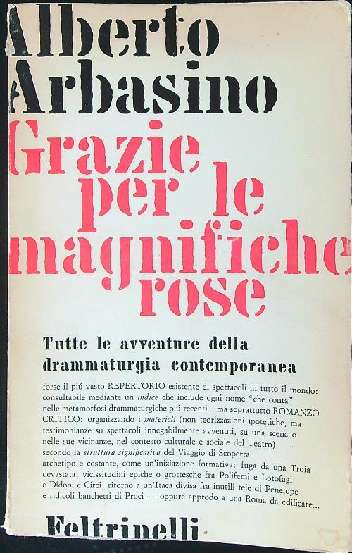 Grazie per le magnifiche rose - Alberto Arbasino - copertina