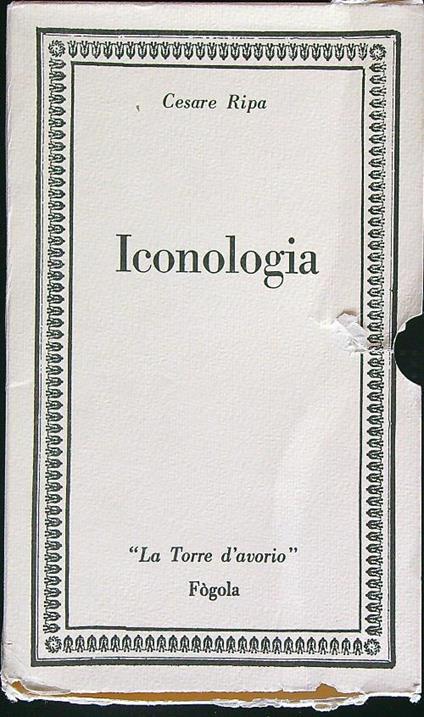 Iconologia. 2vv - Cesare Ripa - copertina