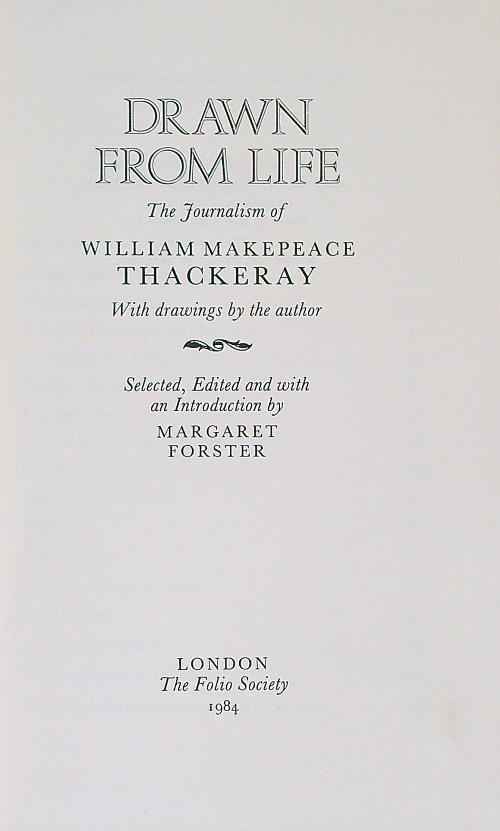 Drawn From Life - William Makepeace Thackeray - copertina