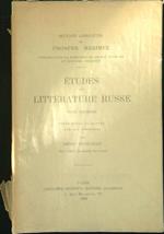 Etudes de litterature Russe Tome premier