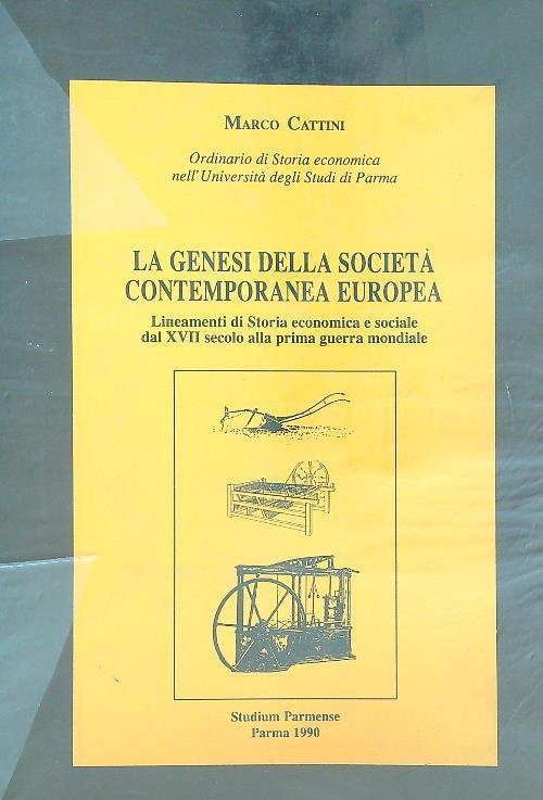 La genesi nella società contemporanea europea - Marco Cattini - copertina