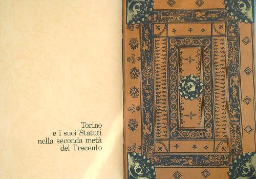 Torino e i suoi Statuti nella seconda metà del Trecento - copertina