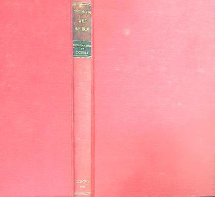 Walt Whitman the man and the poet - James Thomson - copertina