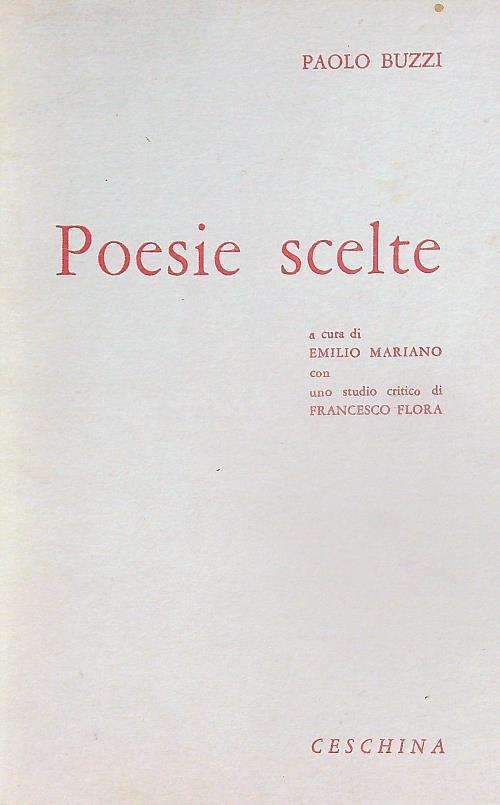 Poesie scelte - Paolo Buzzi - copertina