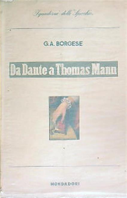 Da Dante a Thomas Mann - G.A. Borgese - copertina
