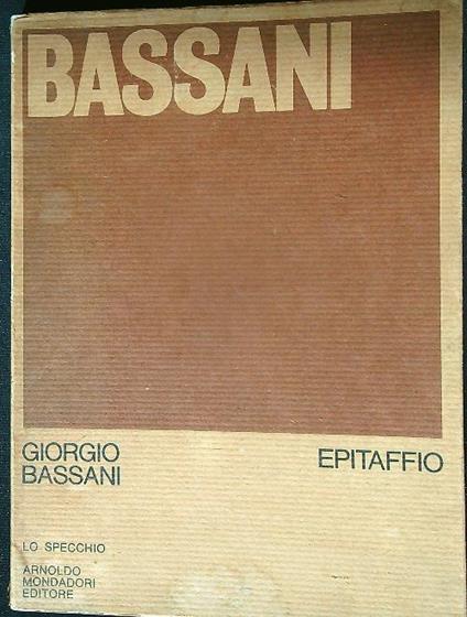 Epitaffio - Giorgio Bassani - copertina
