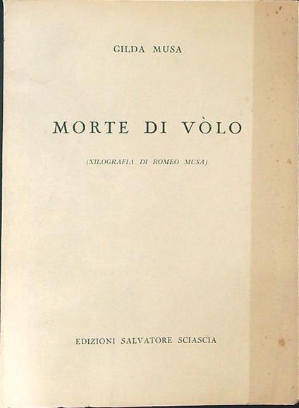 Morte di volo - Gilda Musa - copertina