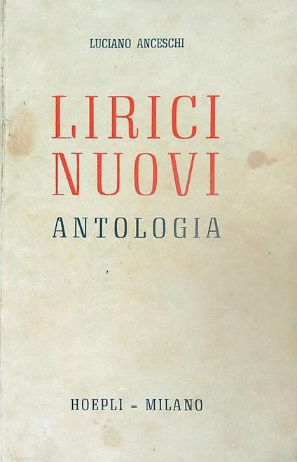 Lirici Nuovi antologia - Luciano Anceschi - copertina
