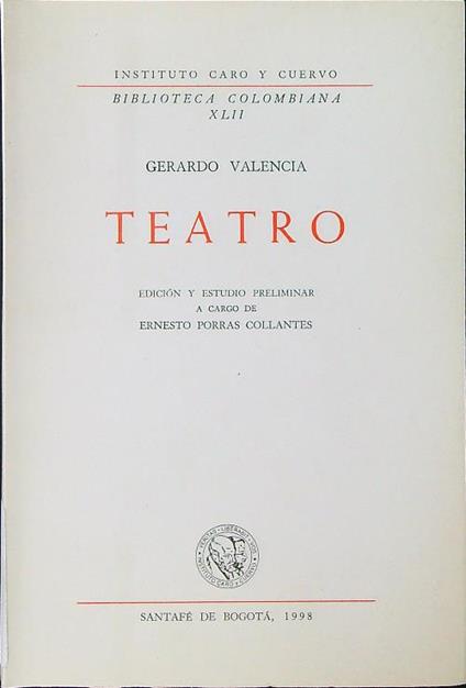 Teatro - Gerardo Valencia - copertina
