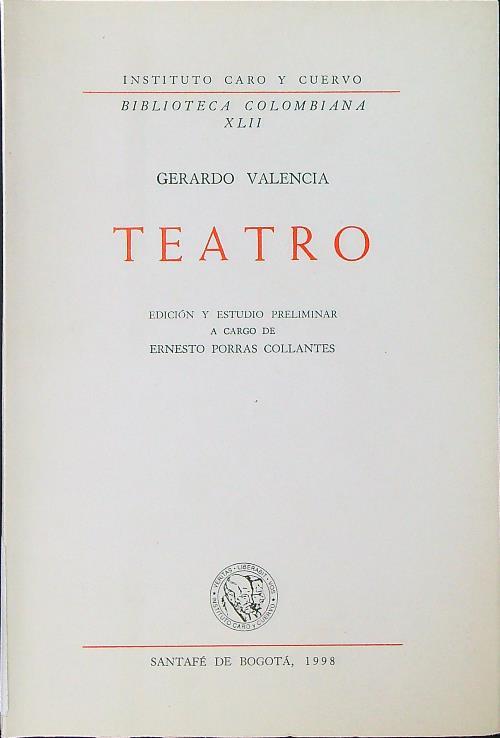 Teatro - Gerardo Valencia - copertina