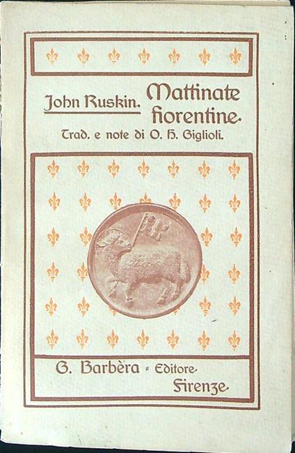 Mattinate Fiorentine - John Ruskin - copertina