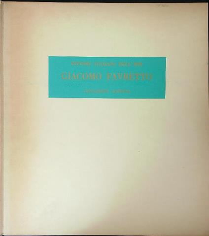 Giacomo Favretto - copertina