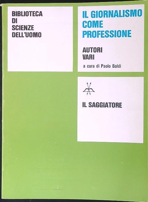 Il  giornalismo come professione - copertina