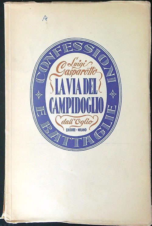 La  via del Campidoglio - Luiti Gasparotto - copertina