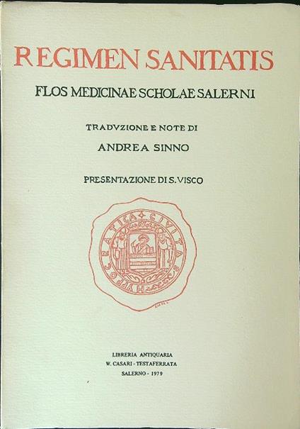 Regimen Sanitatis - Andrea Sinno - copertina