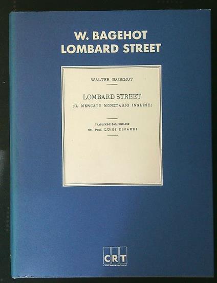 Lombard street - W. Bagehot - copertina