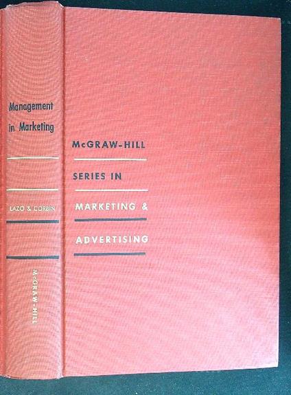 Management in Marketing Series in marketing & advertising - Lazo & Corbin - copertina