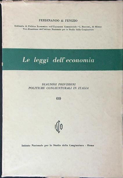 Le  leggi dell'economia - Ferdinando Di Fenizio - copertina