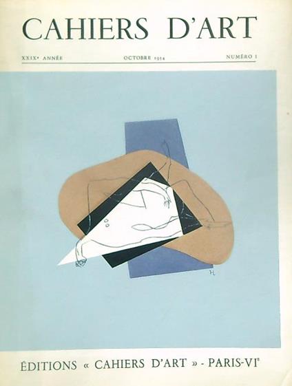 Cahiers d'art Octobre 1954/ Numero 1 - copertina