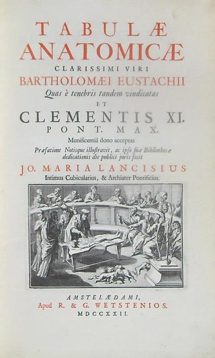 Tabulae anatomicae - Bartolomeo Eustachi - copertina