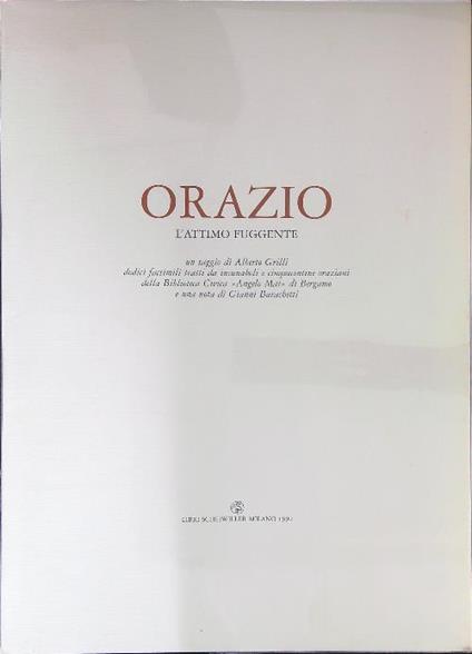Orazio L'attimo fuggente - Alberto Grilli - copertina