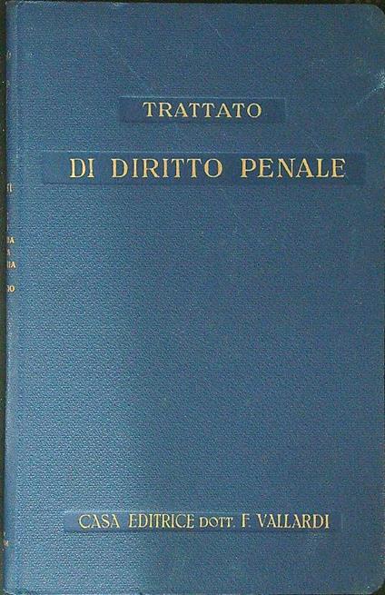 Trattato di diritto penale - A. Berenini - copertina