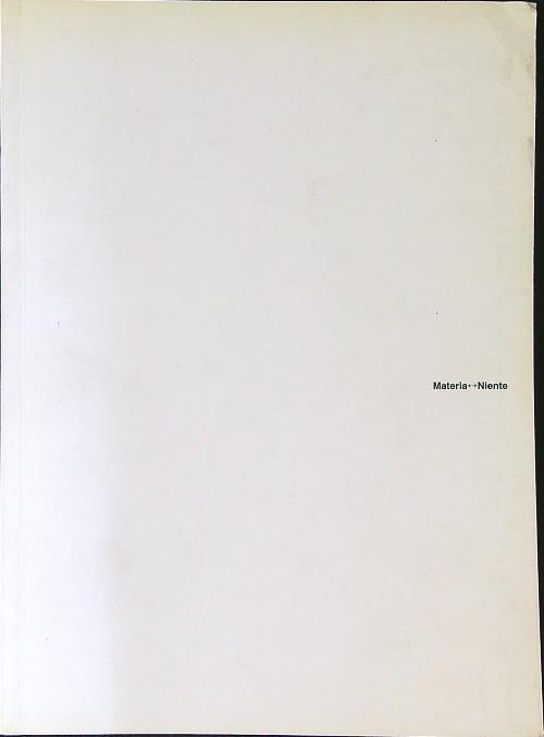 Materia Niente - copertina