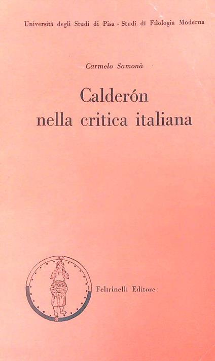 Calderon nella critica italiana - Carmelo Samonà - copertina