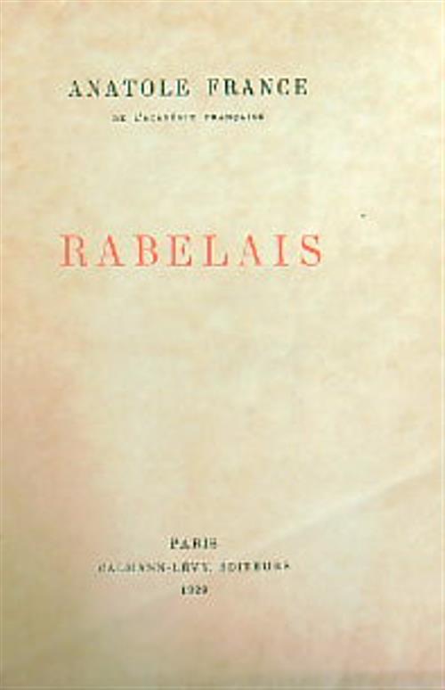 Rabelais - Anatole France - copertina