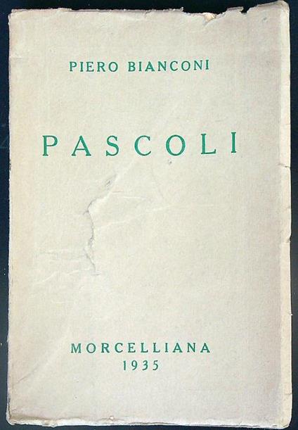 Pascoli - Piero Bianconi - copertina
