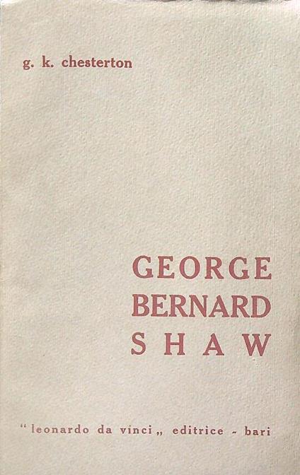 George Bernard Shaw - Gilbert K. Chesterton - copertina